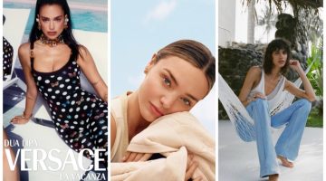 Week in Review: Dua Lipa x Versace La Vacanza 2023 collection, Miranda Kerr for Louis Vuitton Pacific Cool fragrance, and Zara Denim summer 2023.
