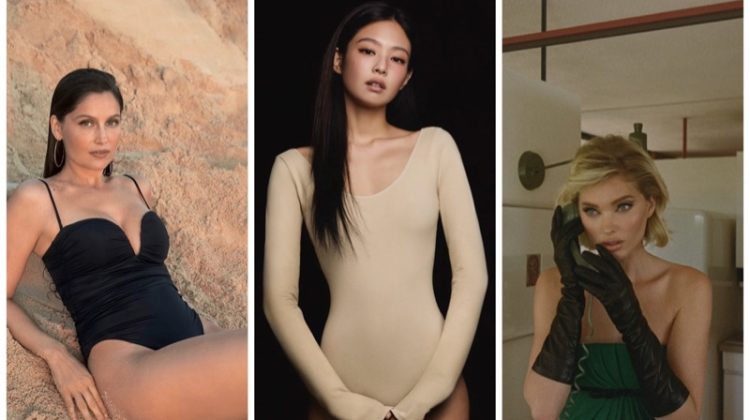 Week in Review: Laetitia Casta for Calzedonia spring-summer 2023 swimwear campaign, Jennie for Calvin Klein collection, and Elsa Hosk in TMRW Magazine.