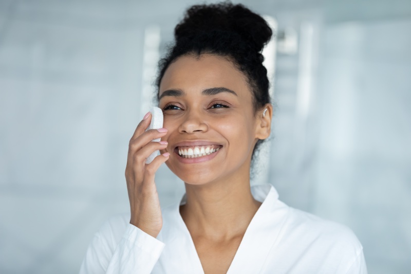 Woman Self-care Smile