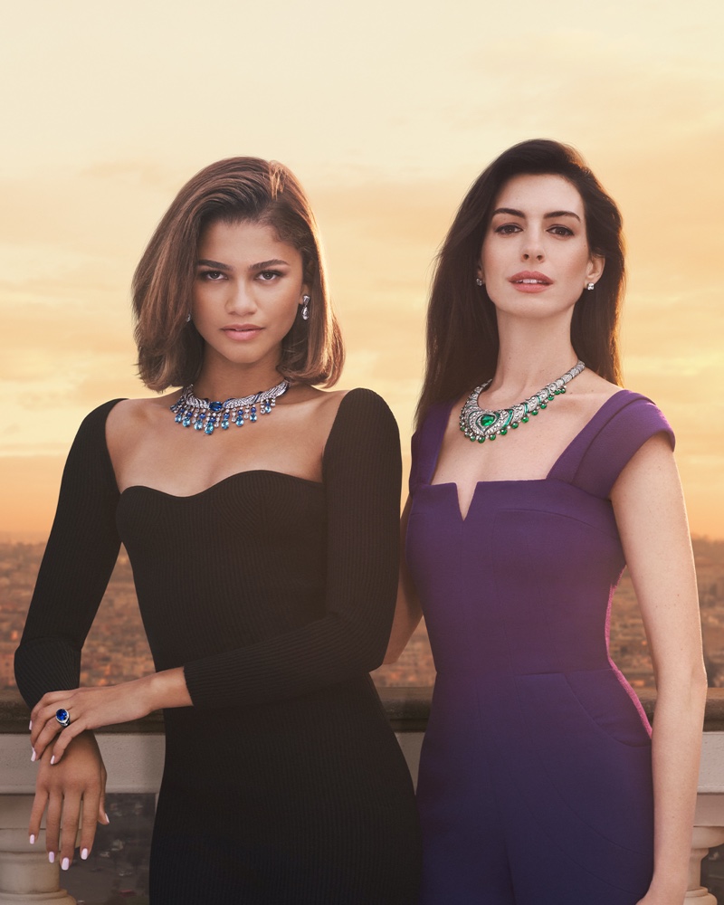 Zendaya Anne Hathaway Bulgari 2023 Jewelry Magnificence Never Ends Campaign