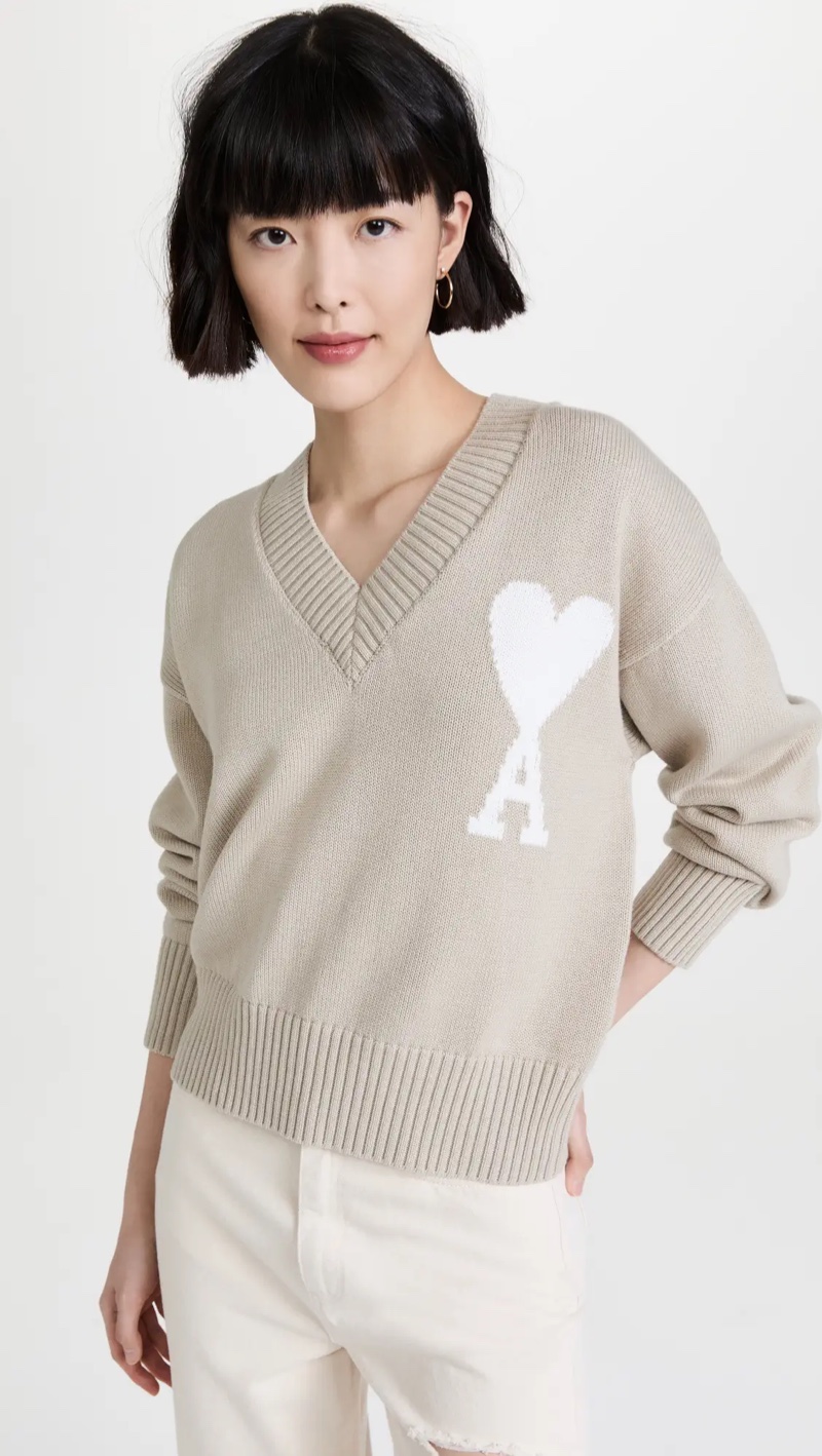 AMI ADC V Neck Sweater $535
