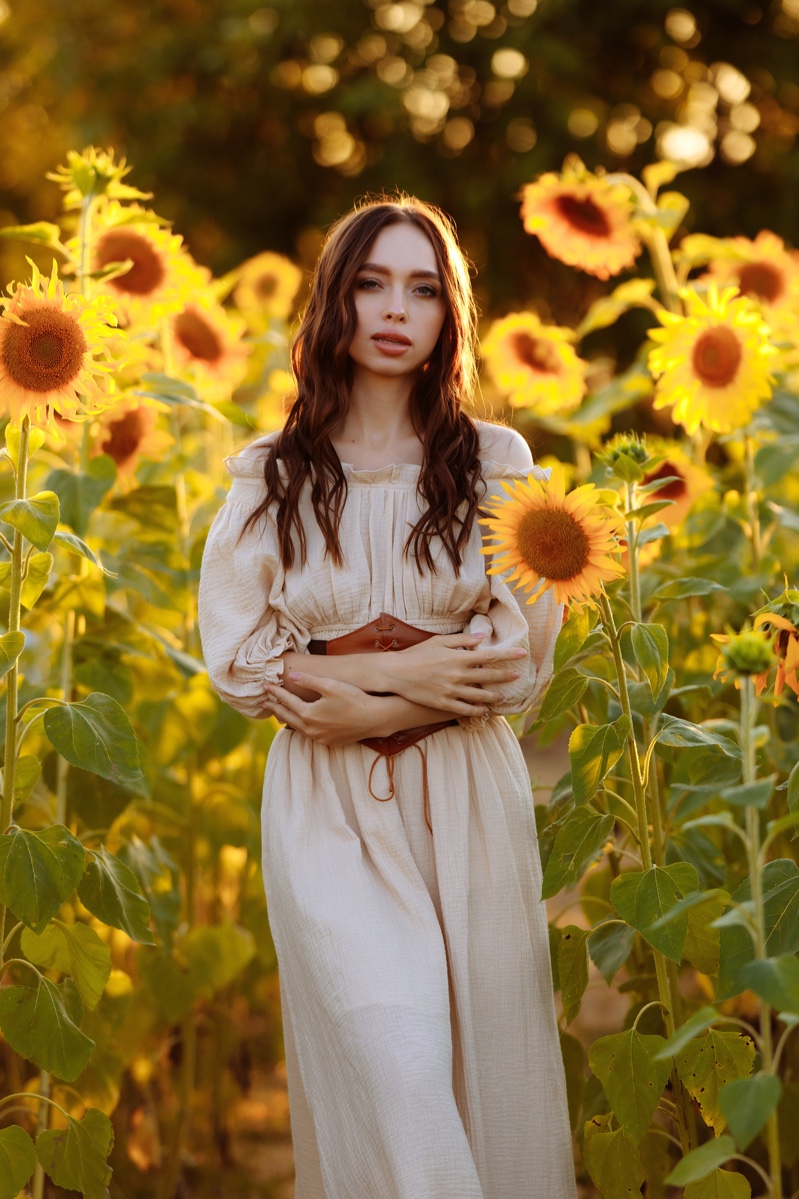 Corset Dress Sunflowers Fairycore