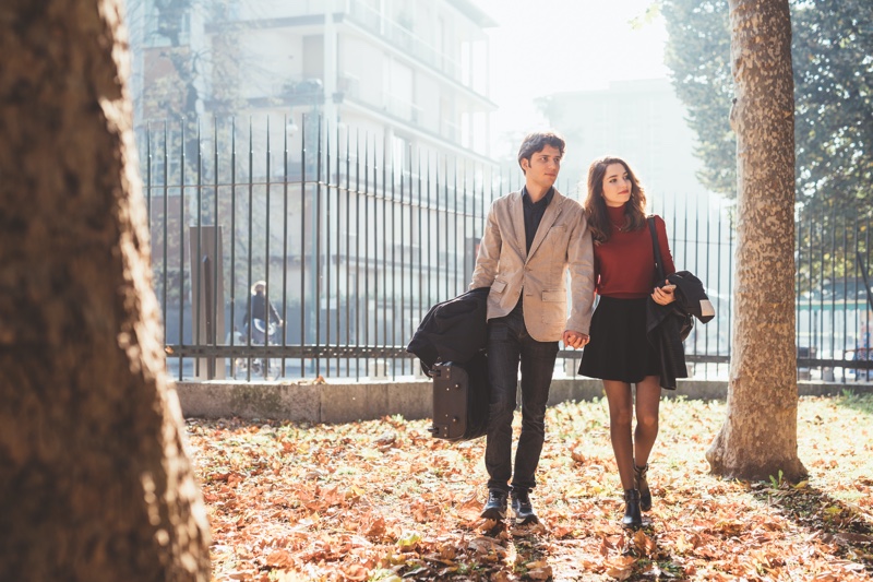 Couple Walking Park