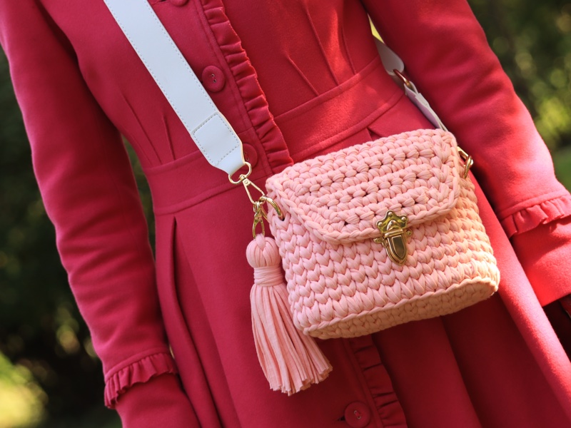 Crochet Bag Pink