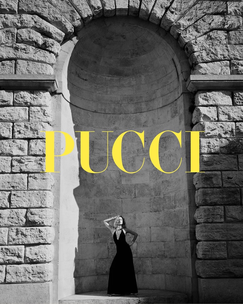 Raquel Zimmermann exudes sophistication in Pucci's new collection.