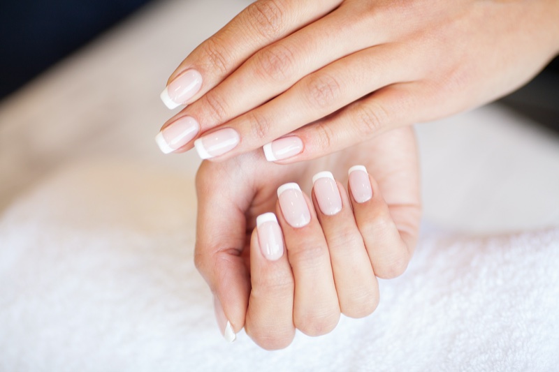 French Manicure Short Nails