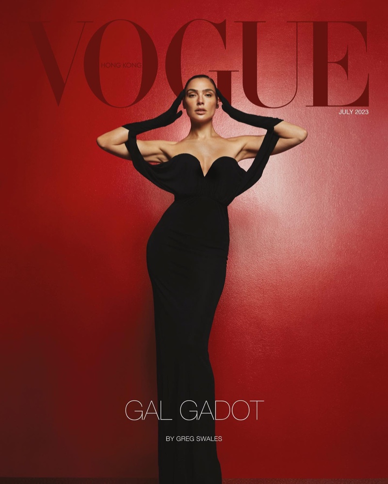 Gal Gadot Vogue Hong Kong Black Dress 2023