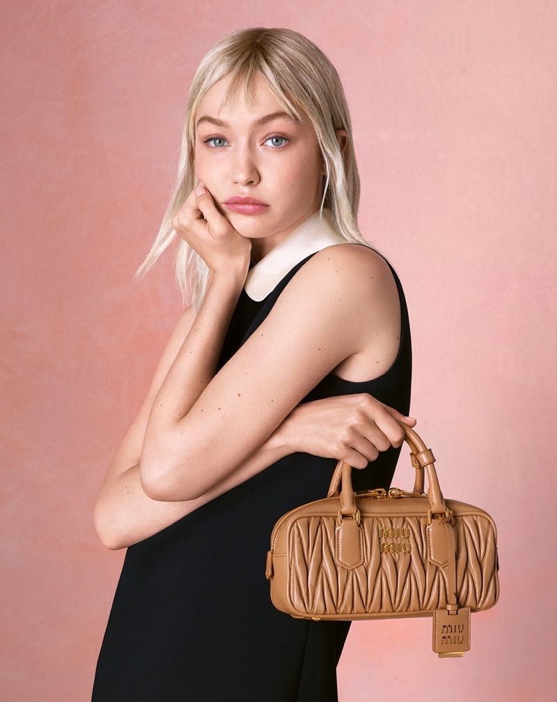 Gigi Hadid Takes Miu Miu Arcadie Bag to New Heights