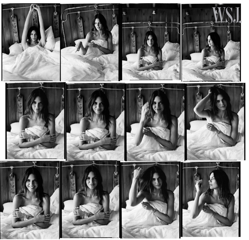 Kendall Jenner Bed Collage WSJ Magazine 2023