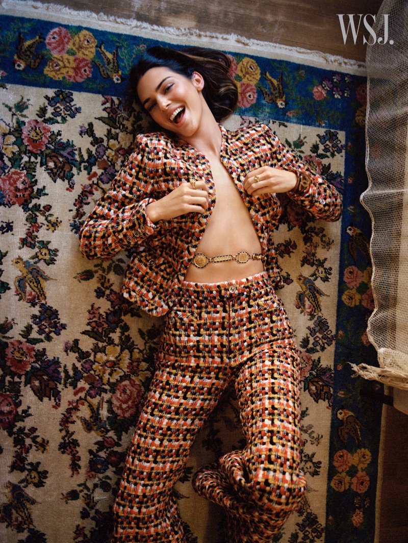 Kendall Jenner Tweed Suit WSJ Magazine 2023