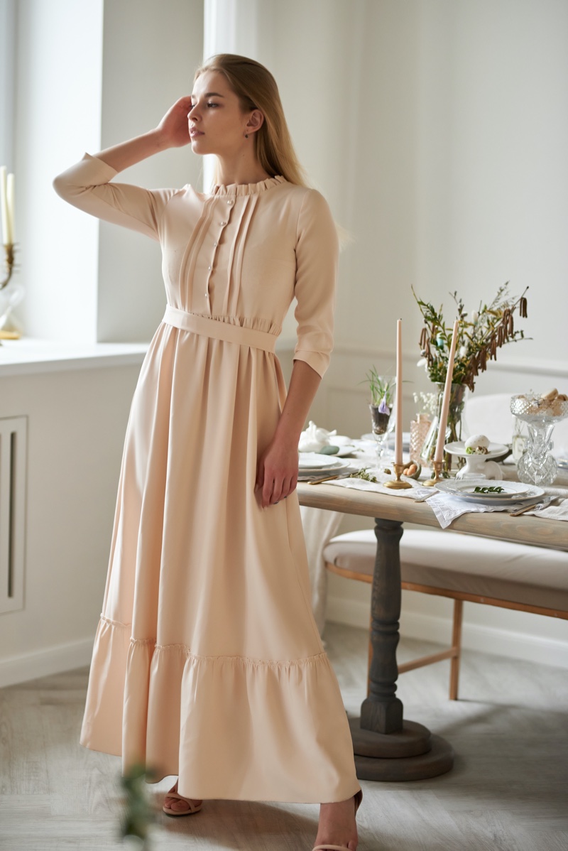 Maxi Dress Table Long Sleeve