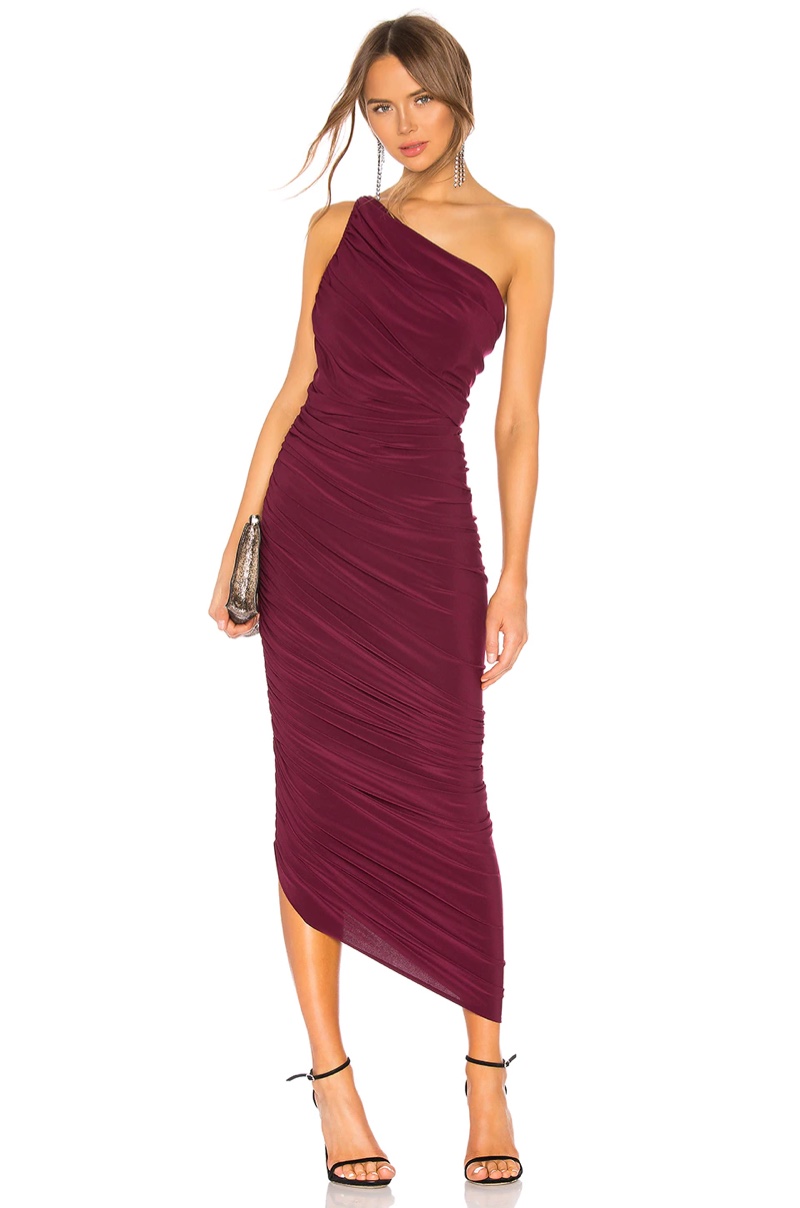 Norma Kamali Diana Gown in Plum $215