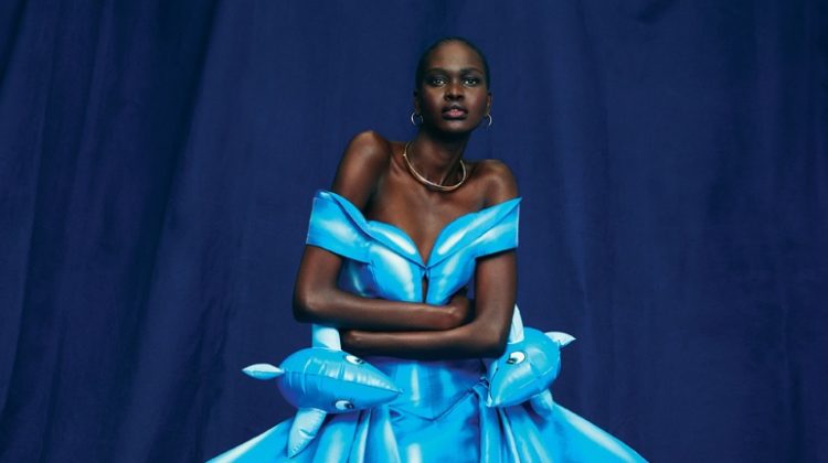 Nyibol Dok Jok Models Shades of Blue for Mojeh Magazine