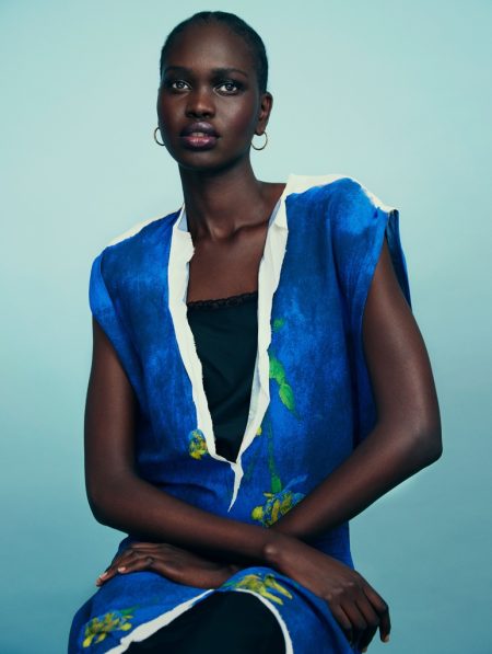 Nyibol Dok Jok Models Shades of Blue for Mojeh Magazine
