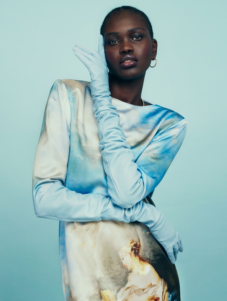 Nyibol Dok Jok Models Shades of Blue for Mojeh Magazine