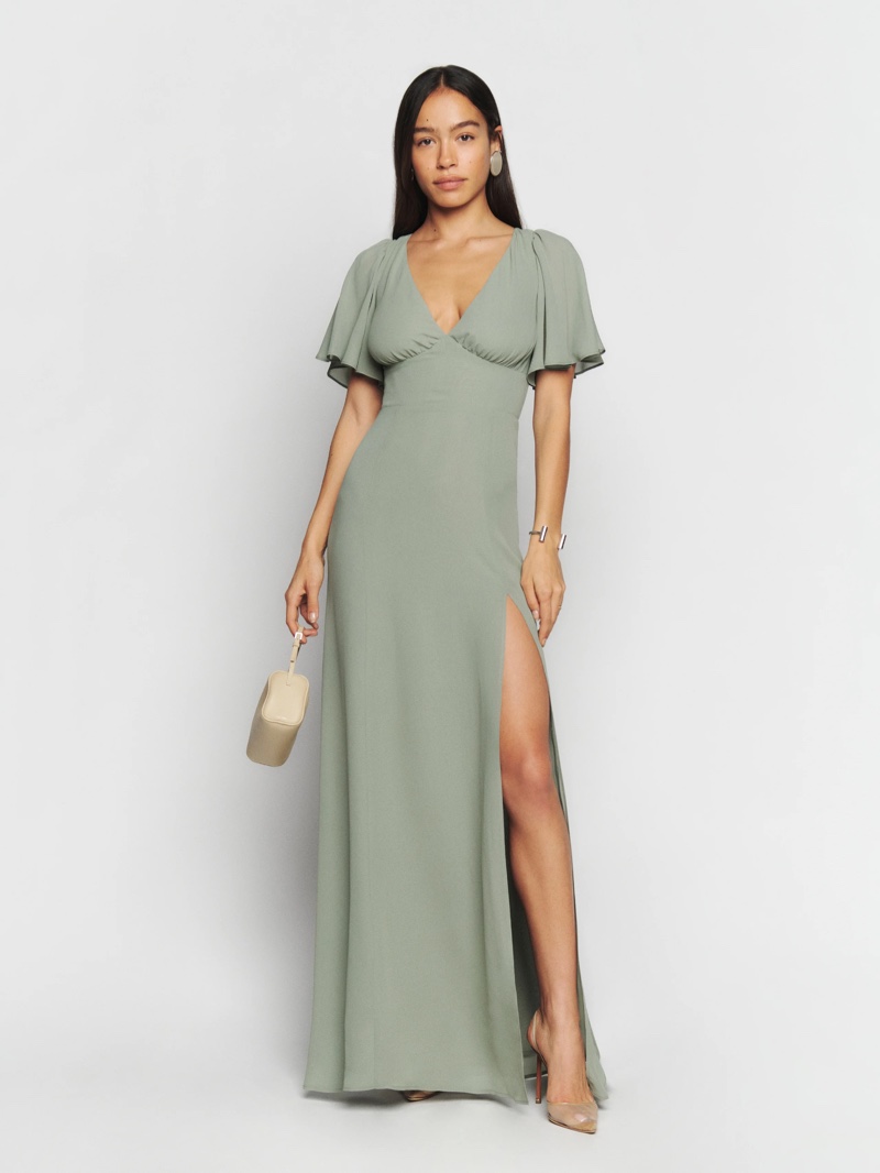 Reformation Shayla Dress Seafoam Green