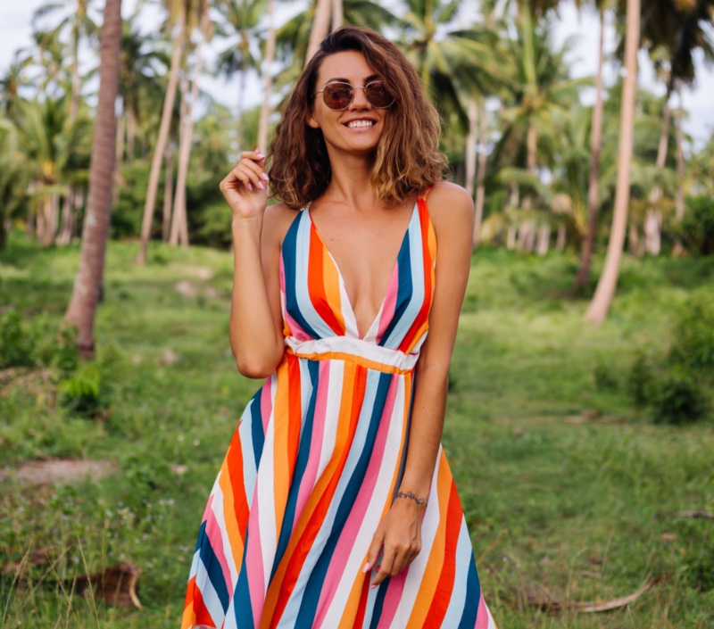 Summer Dresses Striped Dress Colorful