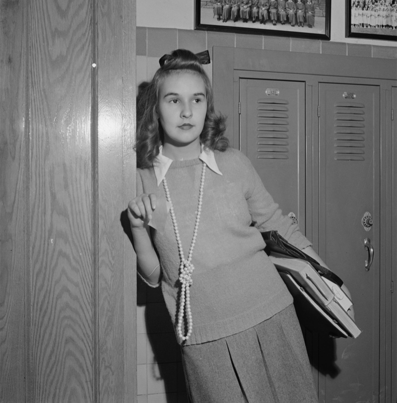 Sweater Pearls Preppy Style 1950s