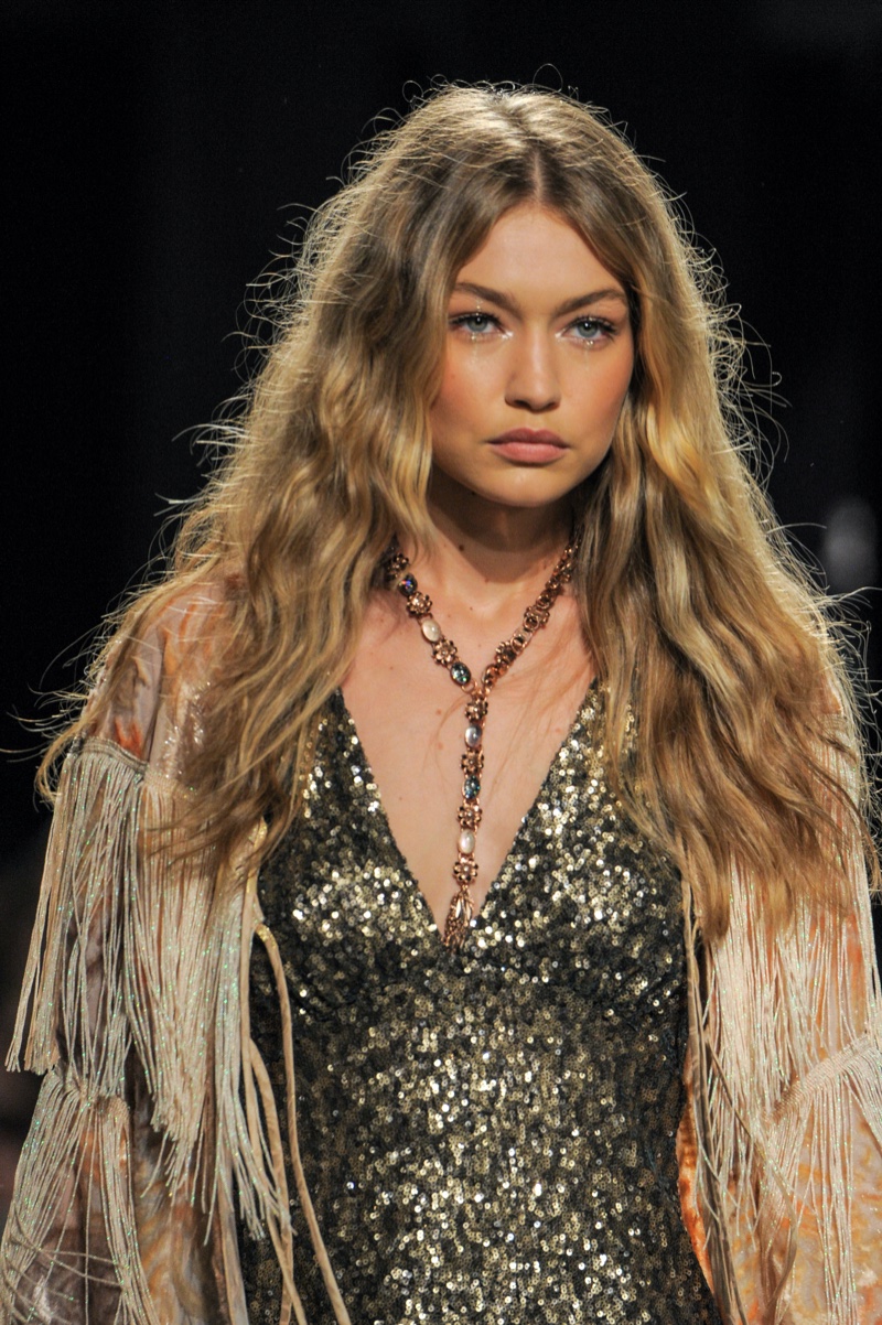 Wavy 70s Hair Gigi Hadid