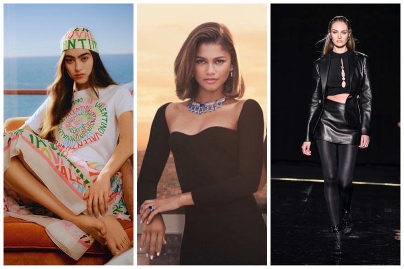 Week in Review: Valentino Escape 2023 collection, Zendaya for Bulgari High Jewelry 2023 campaign, and Candice Swanepoel.