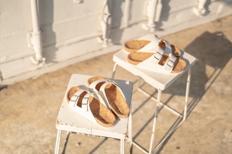 White Sandals Birkenstock Style