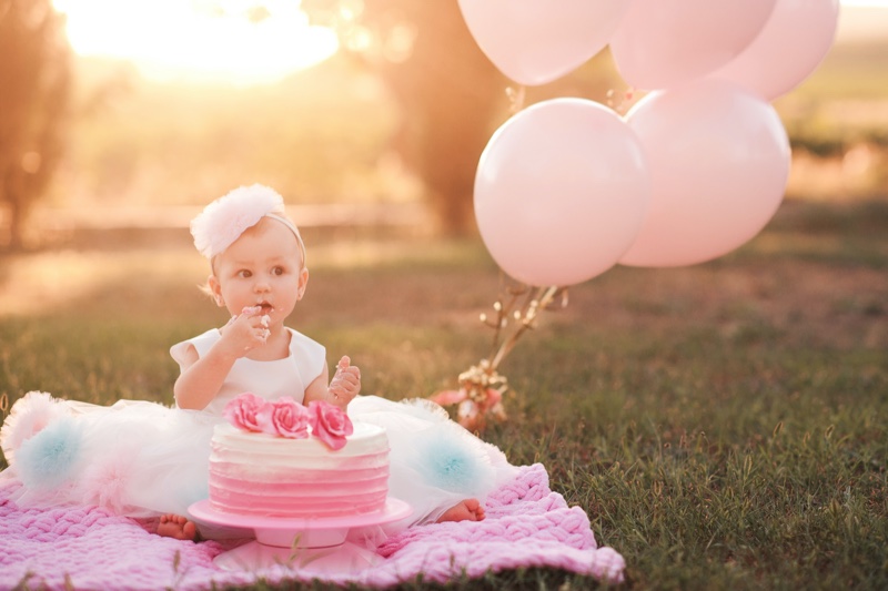 Baby Girl Birthday Cake