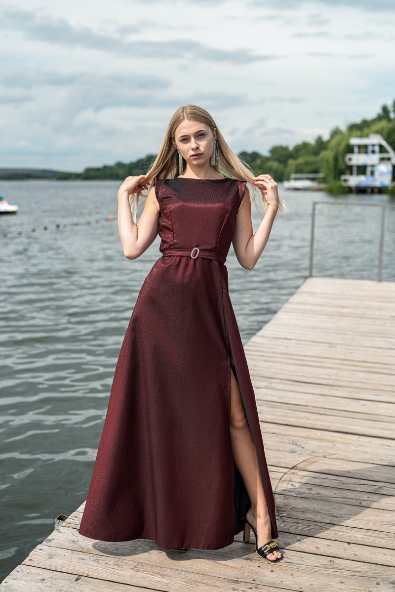 Burgundy Dress Formal Wedding Attire