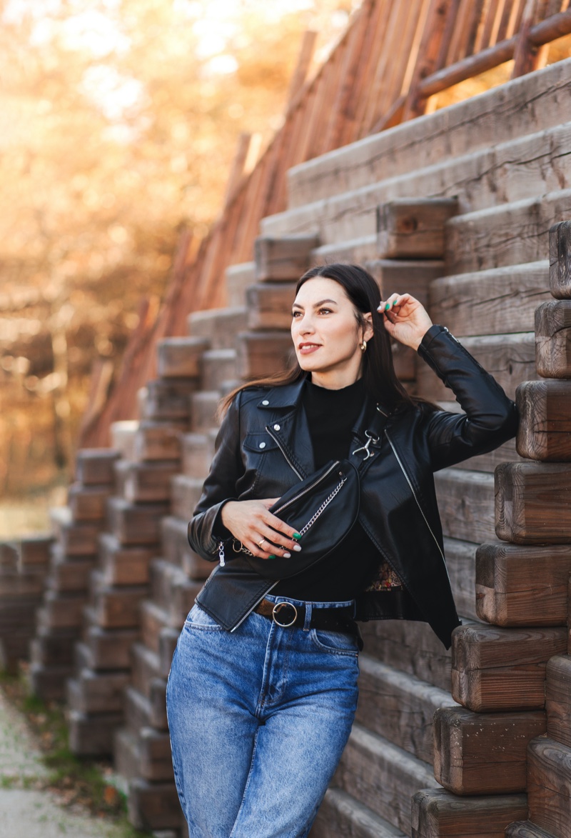 Casual Look Leather Jacket