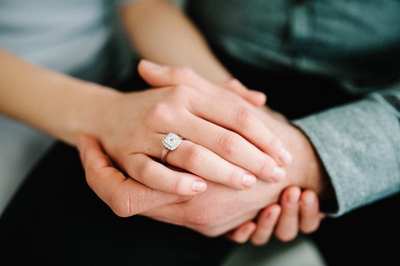 Couple Hands Diamond Ring