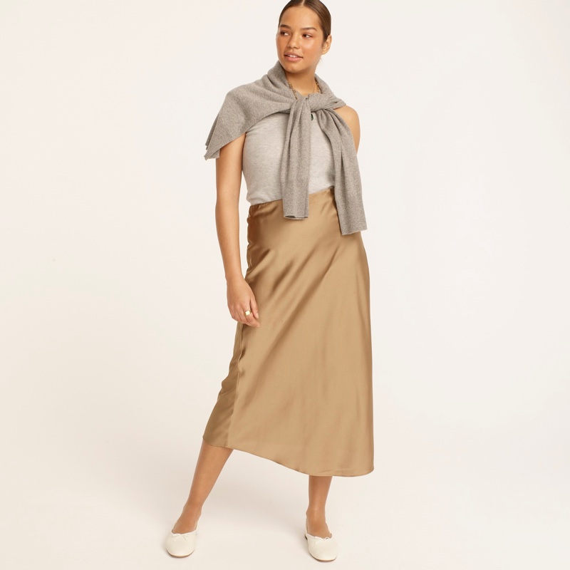 Flowy Skirt Plus Size Work Capsule Wardrobe J Crew