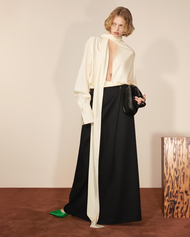 Karolina Spakowski poses for the Givenchy fall-winter 2023 campaign.