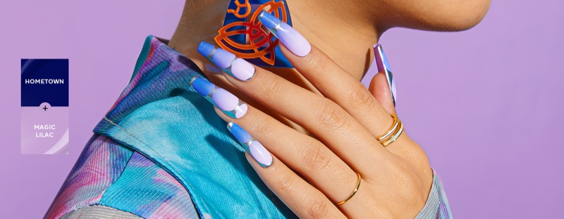 A pastel nail look from the Modelones Unlock & Unleash collection.