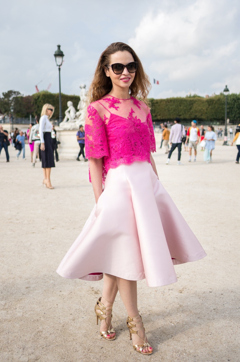 Pink Skirt Monochrome Outfits