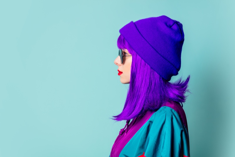 Purple Wig Retro