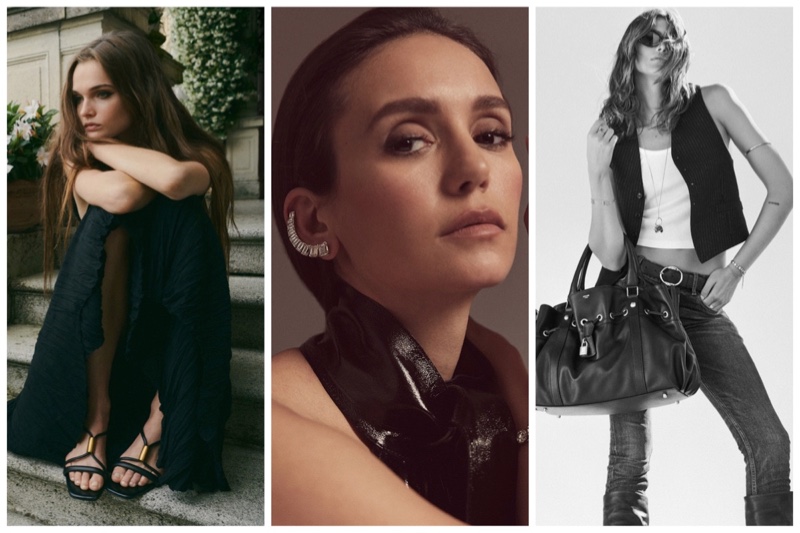 Week in Review: Massimo Dutti July 2023 collection, Nina Dobrev for DuJour Magazine, and Kaia Gerber in Celine winter 2023 campaign.