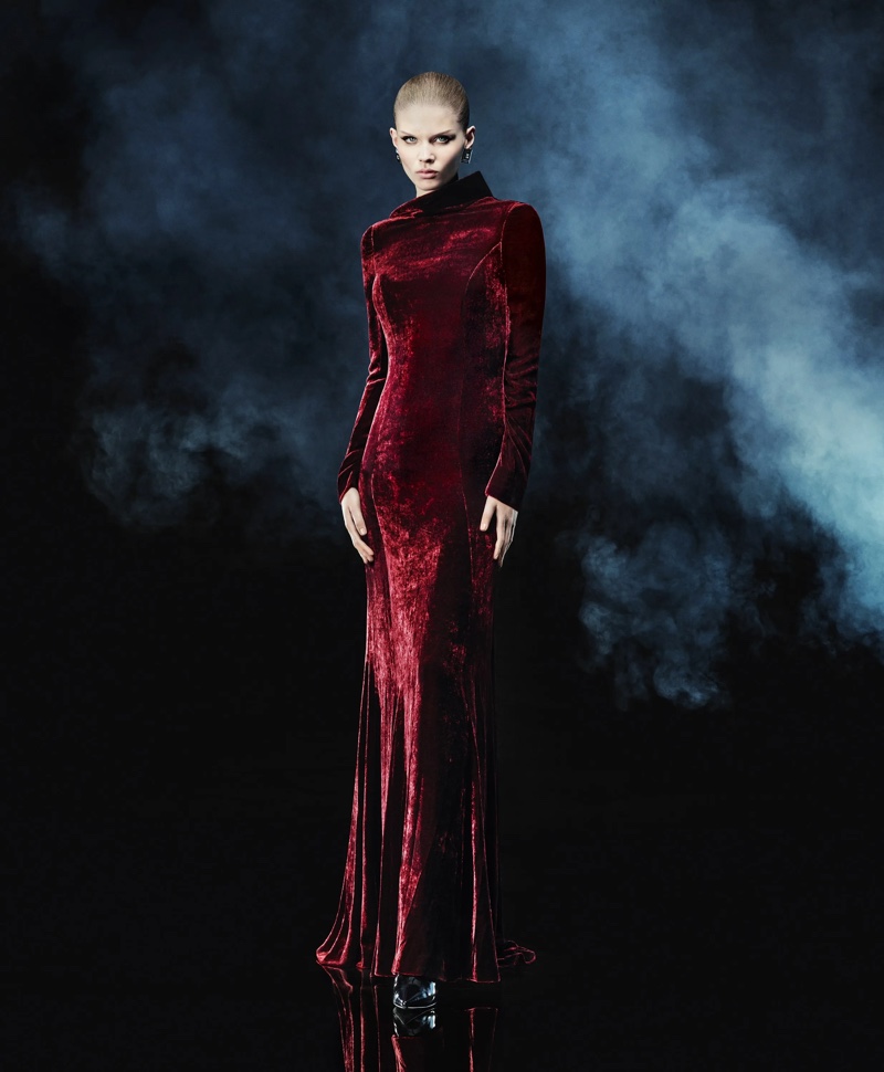 Alberta Ferretti Velvet Dress Fall 2023