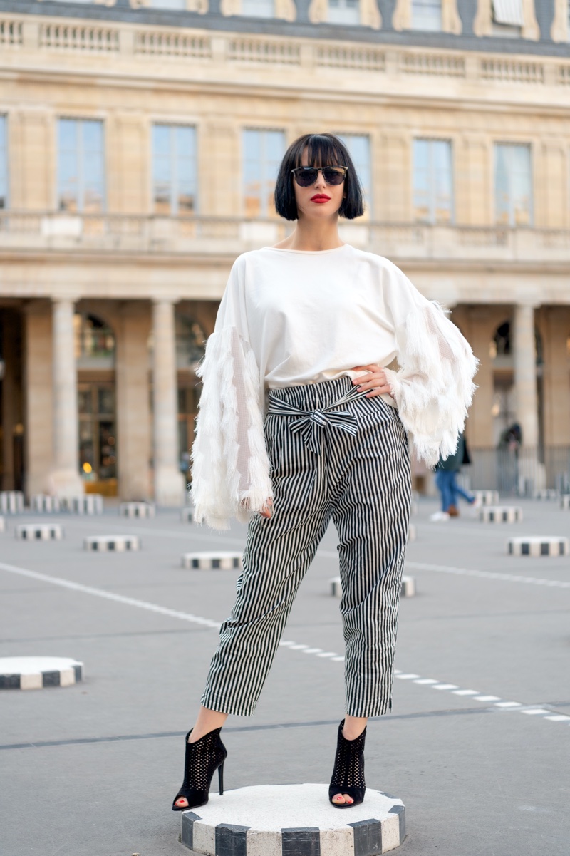 Blouse Striped Pants