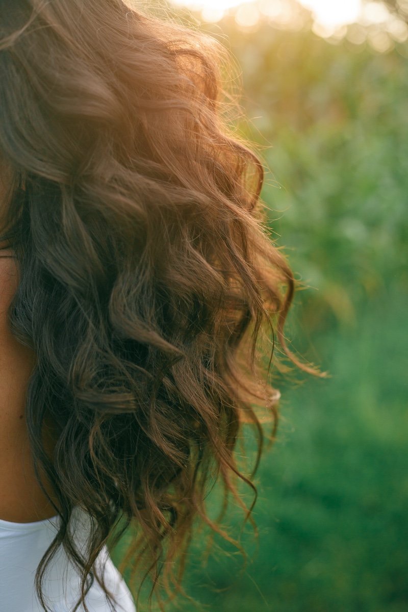 Closeup Wavy Hair