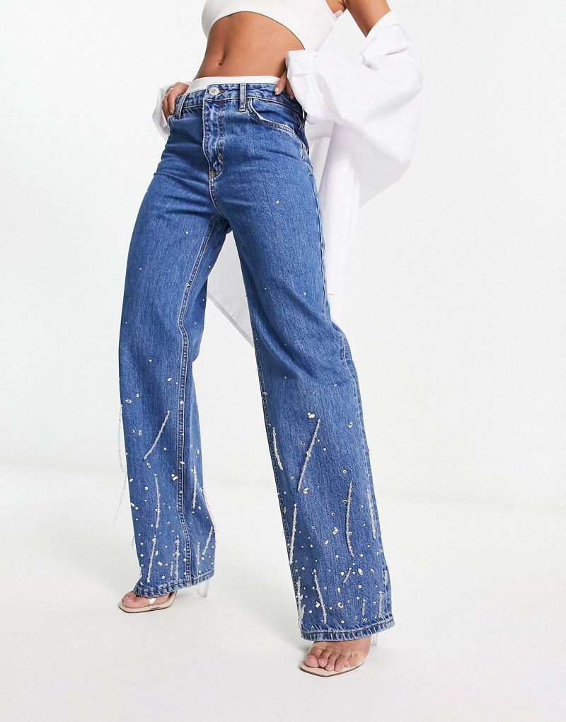 Embellished Types Jeans River Island