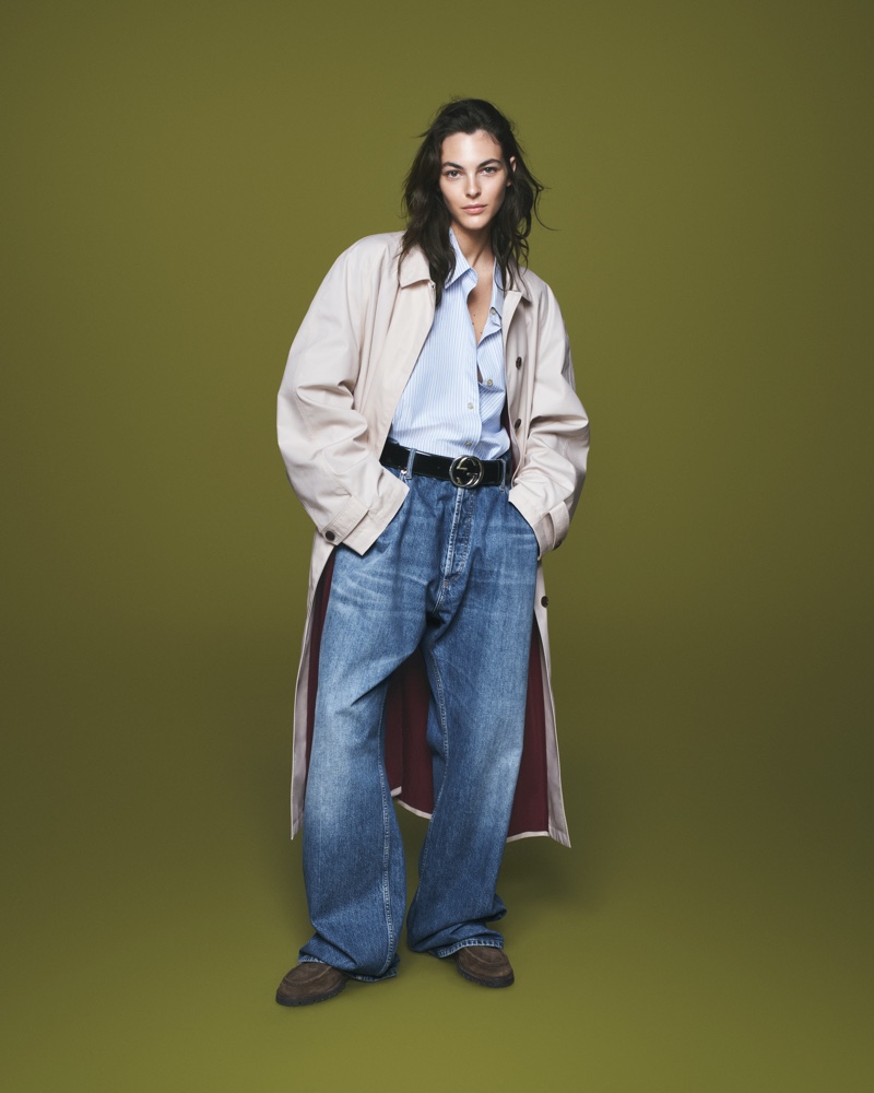 Gucci spotlights jeans for fall-winter 2023 campaign.