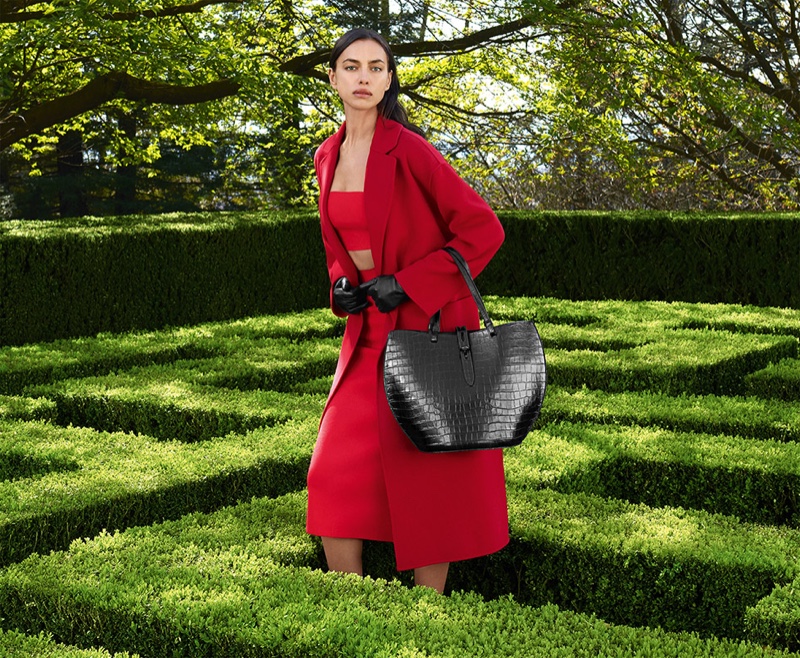 Irina Shayk Furla Red Outfit Fall 2023