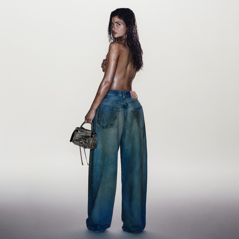 Kylie Jenner Topless Acne Studios Fall 2023