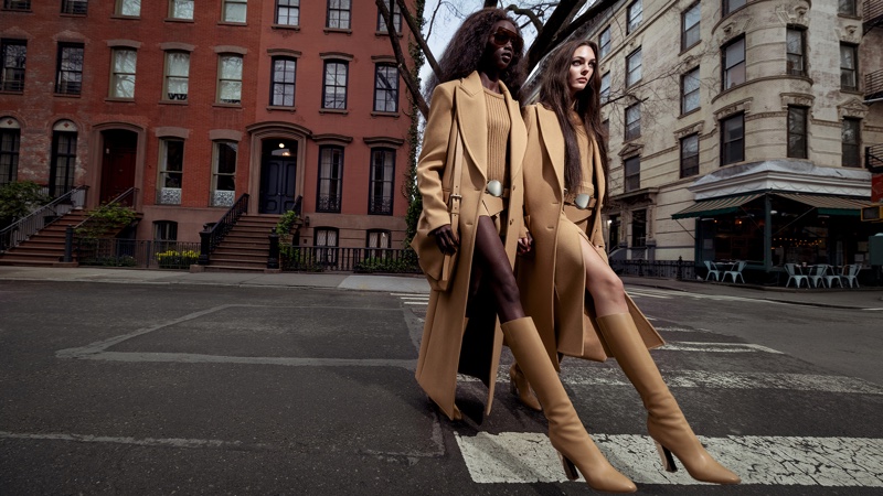 Neutral outfits stand out in the Michael Kors fall-winter 2023 campaign.