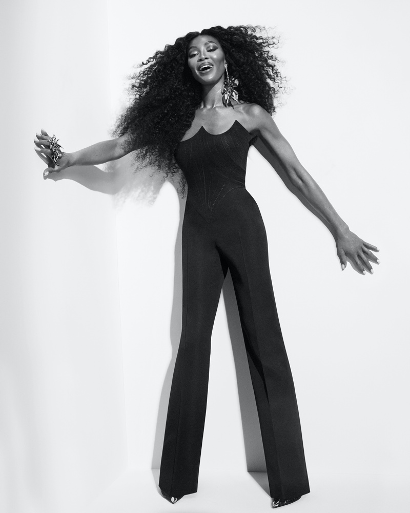 Naomi Campbell Jumpsuit Alexander McQueen Fall 2023