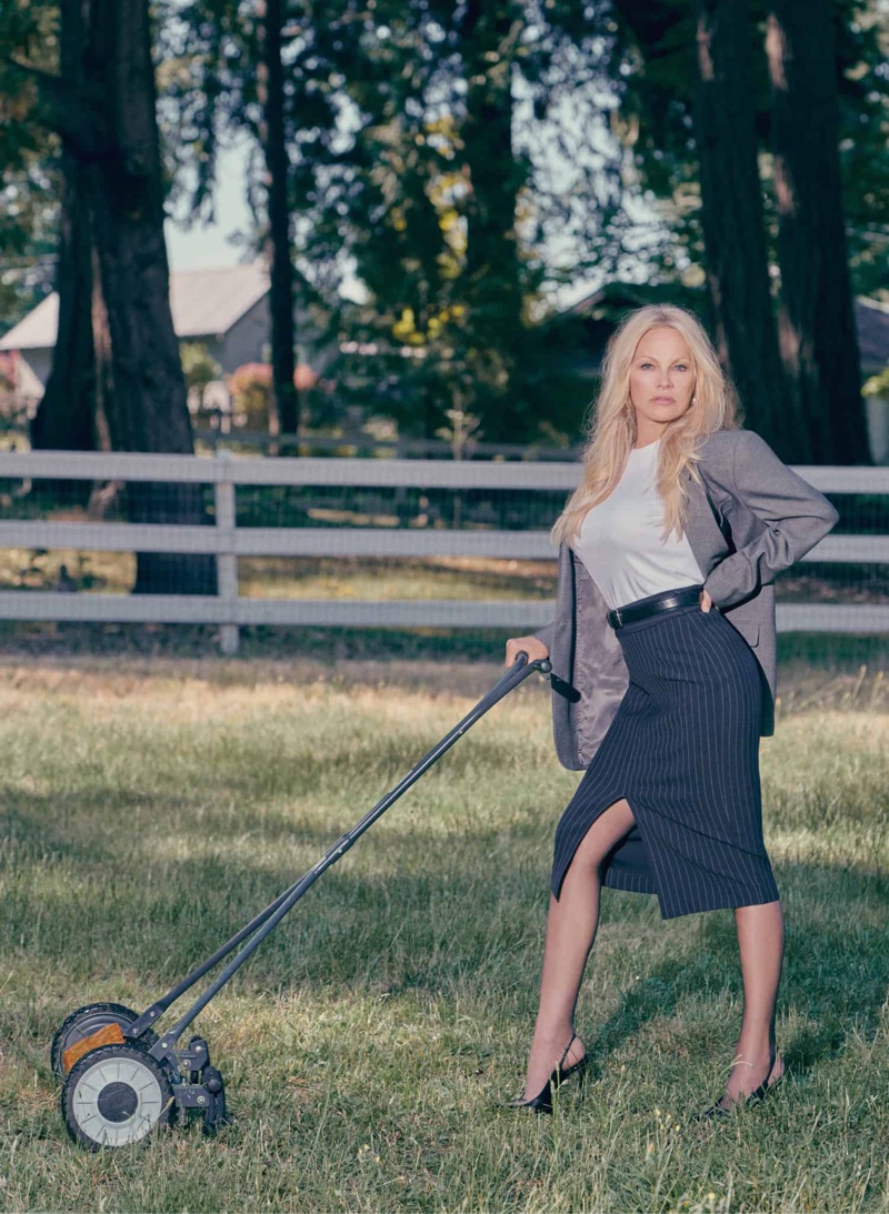 Pamela Anderson Aritzia Fall 2023 Campaign