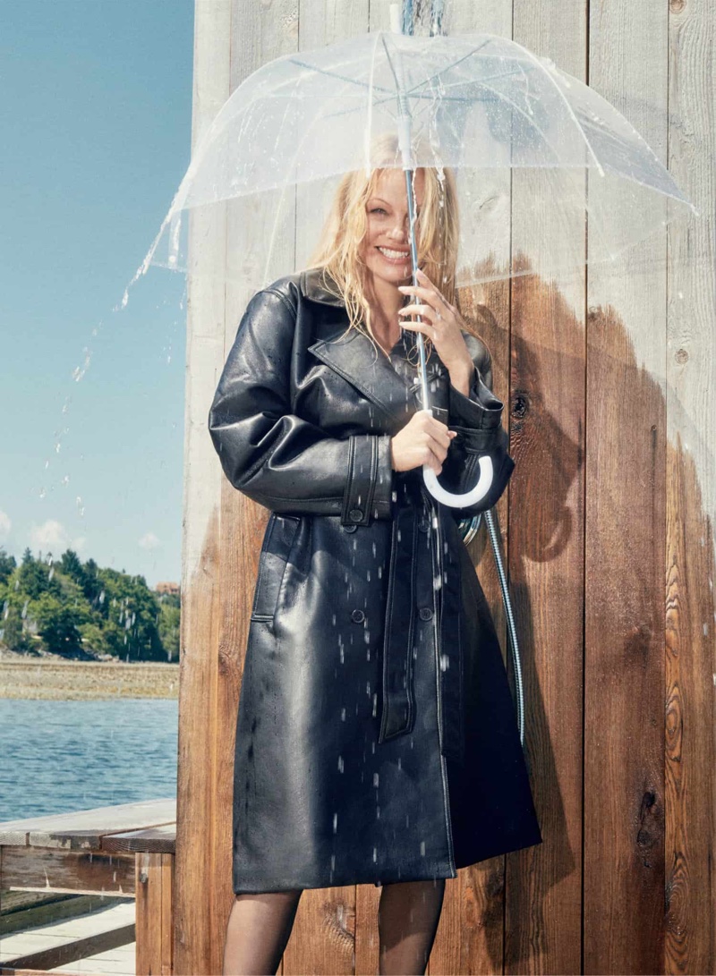 Pamela Anderson Aritzia Umbrella Rain Fall 2023