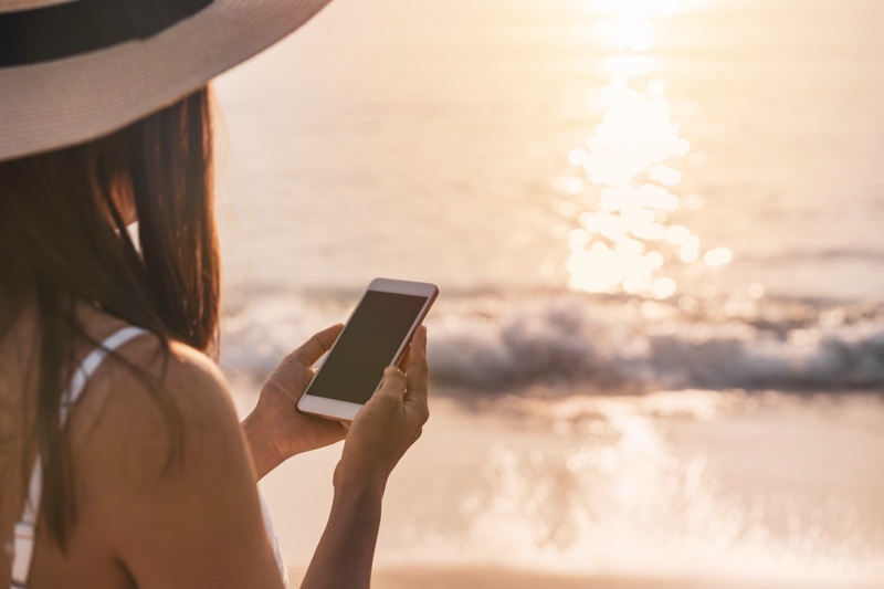 Phone Beach Vacation