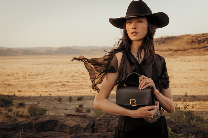 Fei Fei Sun showcases the chic Ralph Lauren RL 888 Bag.