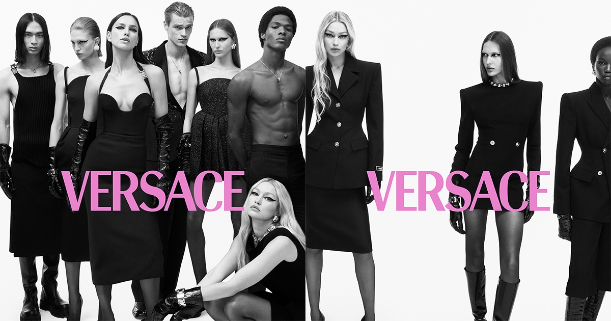 Gigi & Bella Hadid Join Donatella Versace for Versace's Spring 2022 Campaign