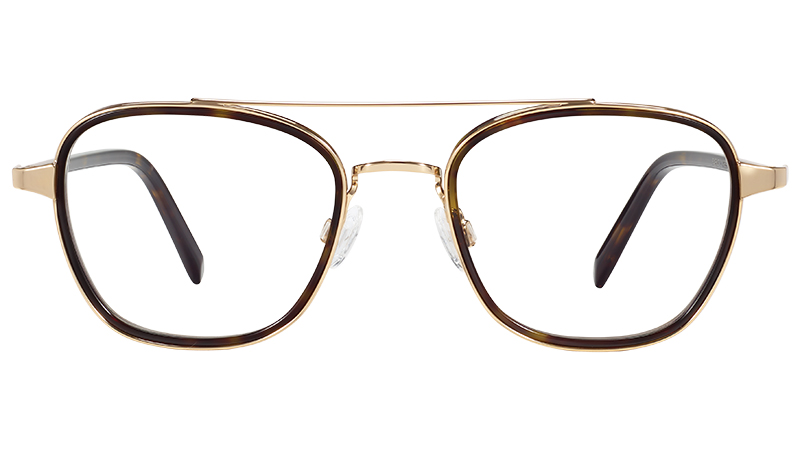 Warby Parker Earle Glasses in Cognac Tortoise with Polished Gold $195